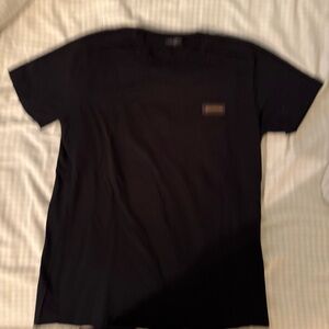 Louis Vuitton Black Crewneck T-Shirt with Logo Patch